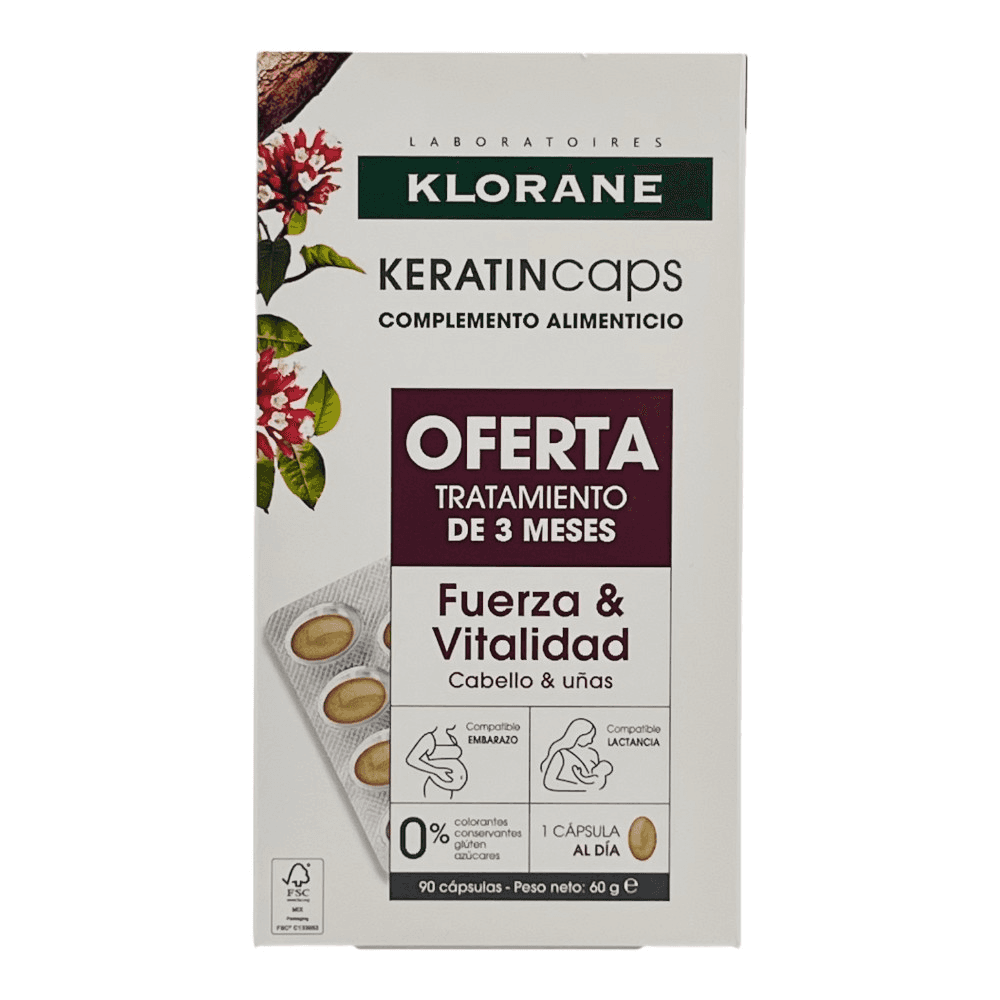 Klorane KeratinCaps Cabello y Uñas 90 Cápsulas