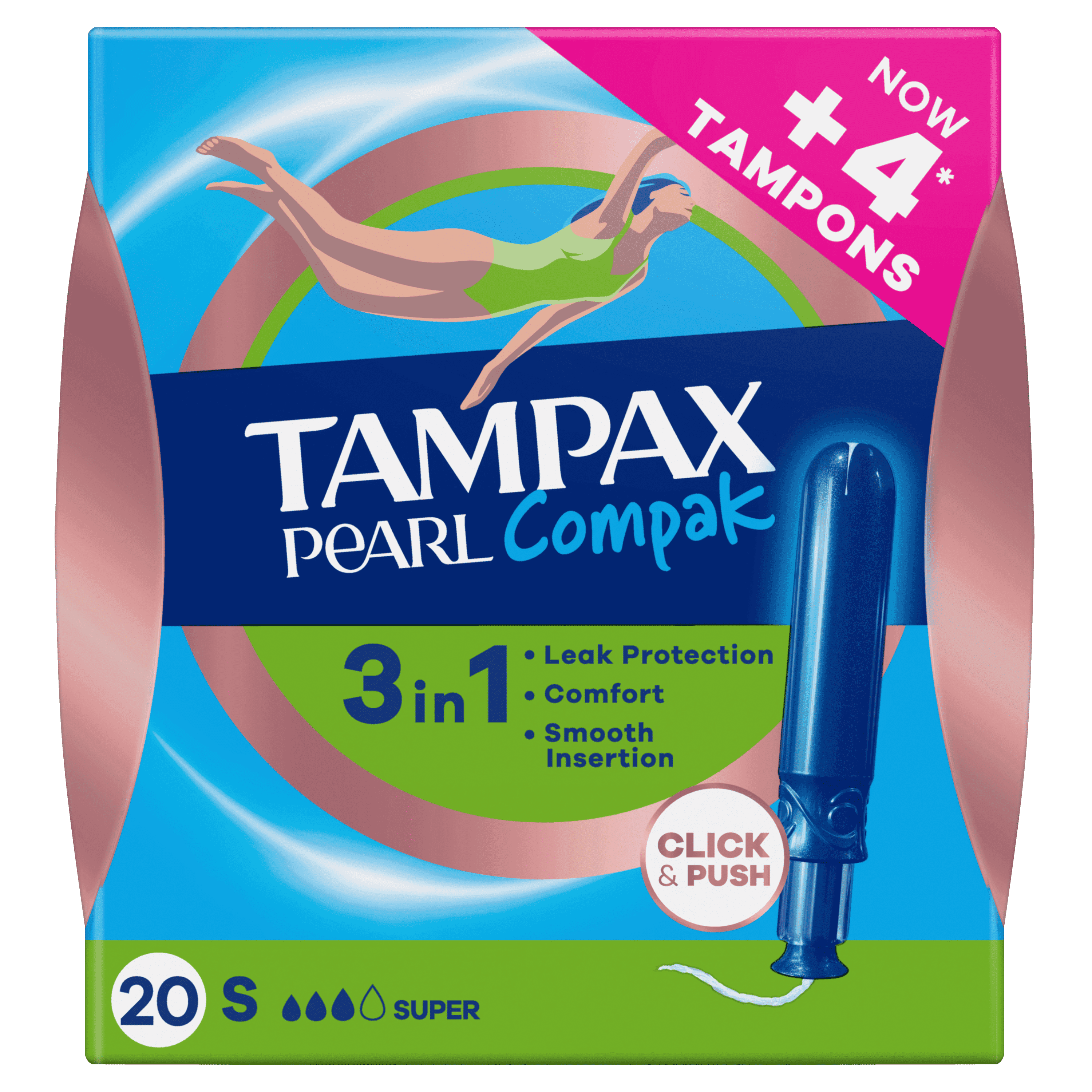 Tampax Pearl Compak Super 20 unidades